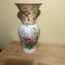 FTD Laura Ashley Home Floral Vase Cottagecore Garden 9.5” *READ*