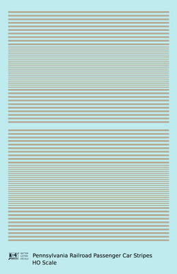 K4 HO Scale Decals Pennsylvania Railroad Passenger Car Stripes Bronze Gold