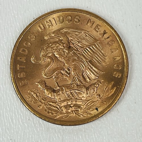 1971 Mexico 20 Centavos Coin Bronze Coat of Arms Teotihuacan Vintage - 第 4/6 張圖片