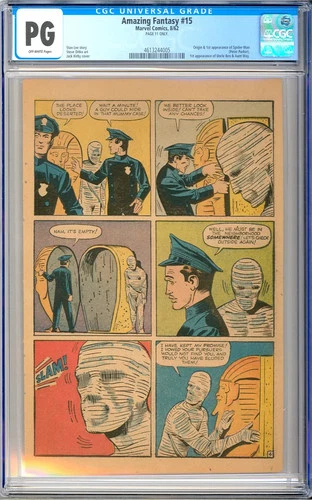 Amazing Fantasy #15 Origin & 1st App. Spider-Man Stan Lee Marvel 1962 CGC PG 11