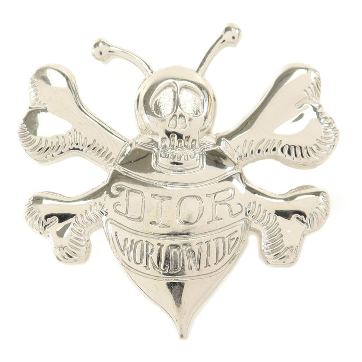 Christian Dior CD Brooch Metal Silver | eBay