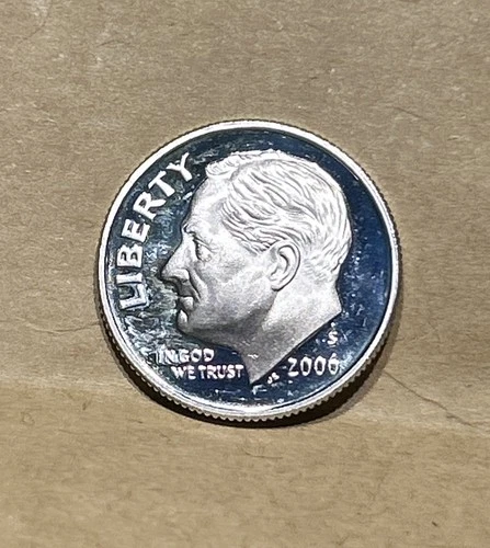 2006-S Cameo Proof 90% Silver 10C Roosevelt Dime Low Mintage Year