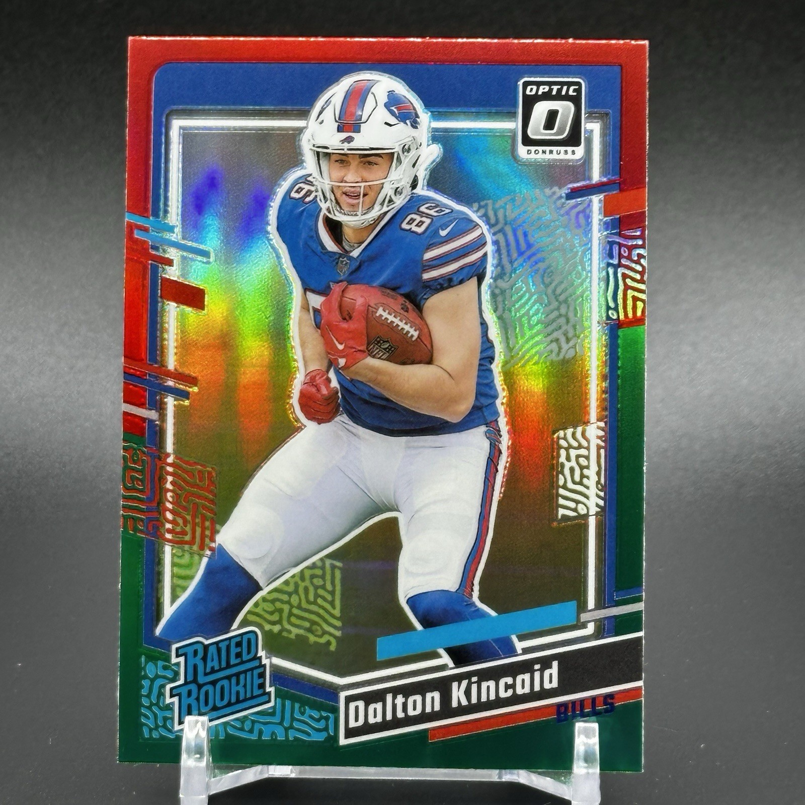 Dalton Kincaid 2023 Donruss Optic Rated Rookie Preview Red & Green Prizm #308 RC