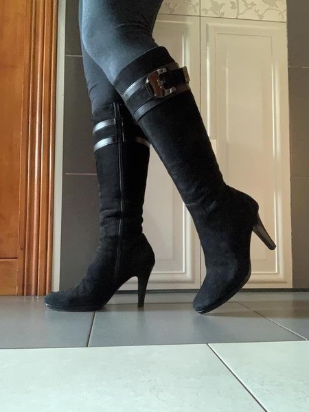 Women Cole Haan Boots Black Suede 36