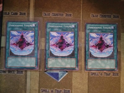 YUGIOH 3X DIMENSIONAL FISSURE EOJ-EN047 COMMON UNLIMITED ED 2X NM/1X VLP