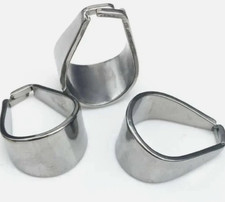 50pcs Large Stainless Steel Thick Pinch Bails Pendant Connectors 13/17/19mm