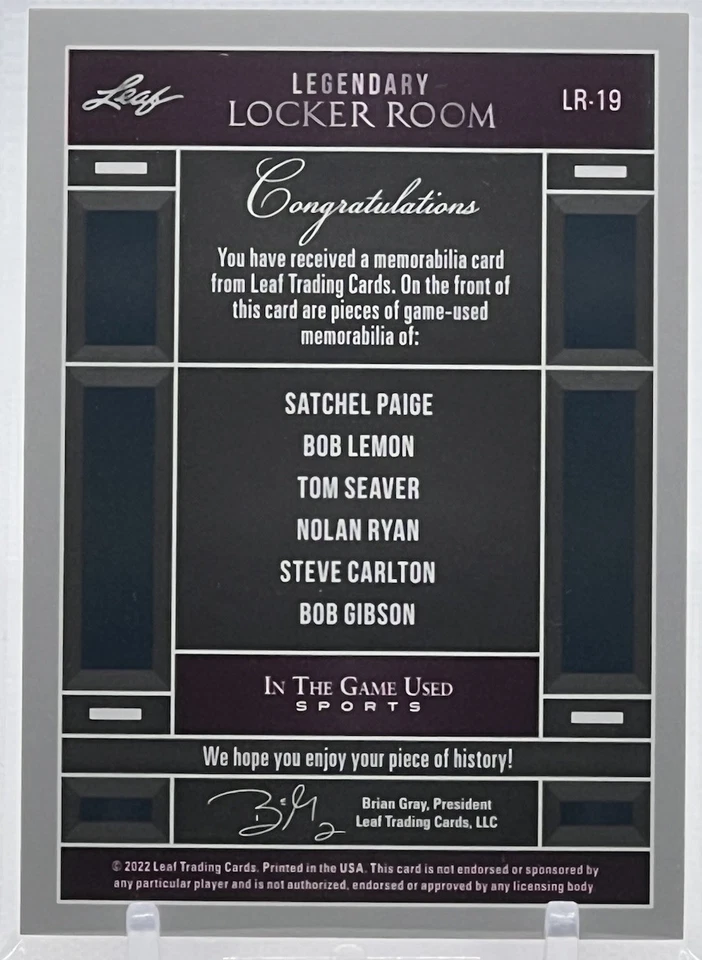 💥RYAN/SEAVER/CARLTON/GINSON/PAIGE/LIMÓN💥2022 HOJA EN EL JUEGO USADO DEPORTES SP🔥 Foto 4 de 4