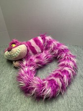 Disney Parks Alice In Wonderland Cheshire Cat Plush Animal 42" Long Tail Pink