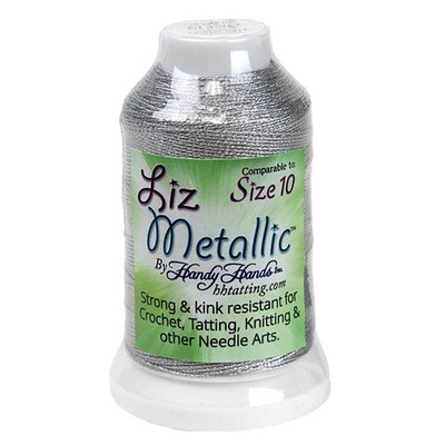 Handy Hands Liz Metallic Thread Cone Size 10 -Silver