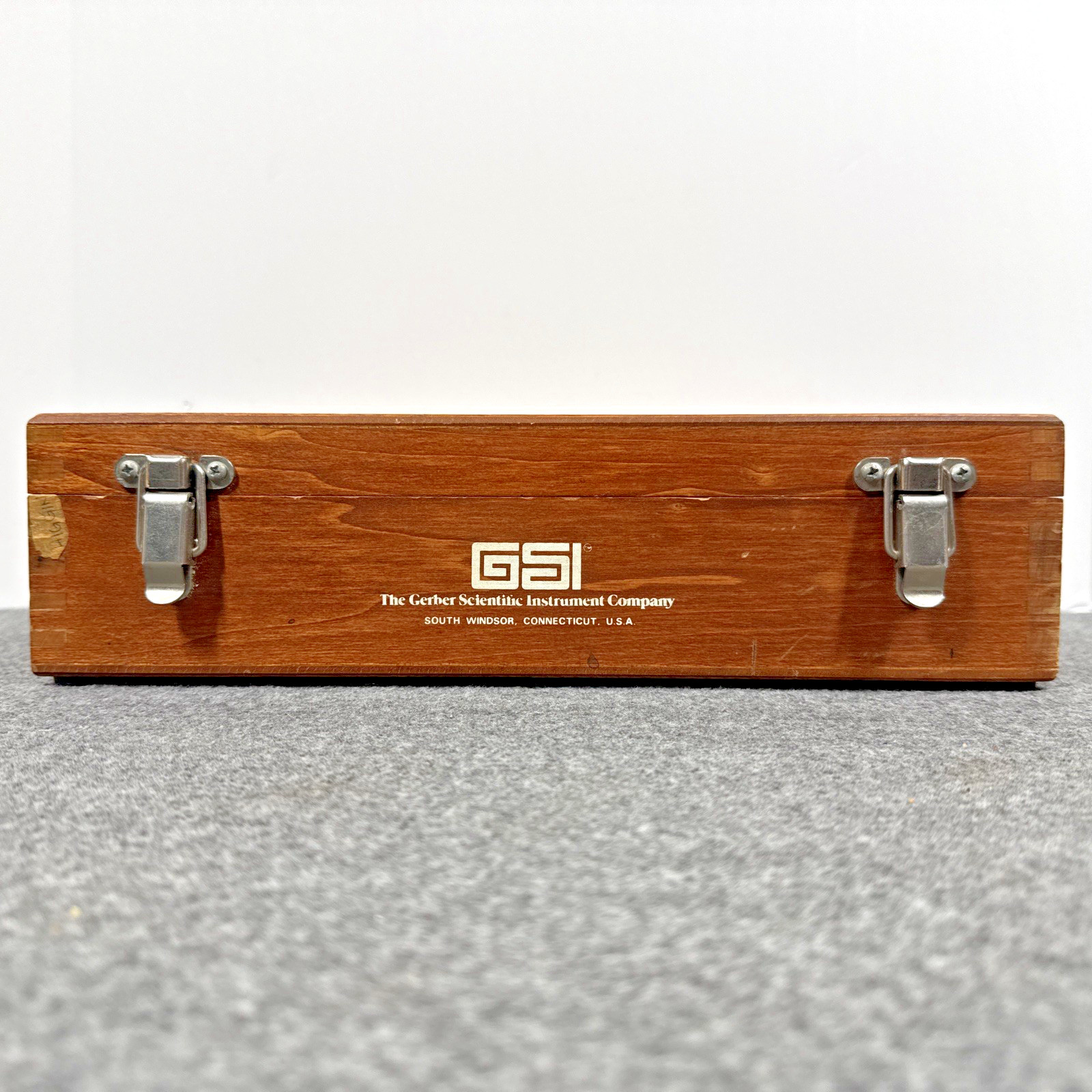 Vintage Gerber Scientific GSI Hardwood Instrument Carrying Case w/ Original Foam