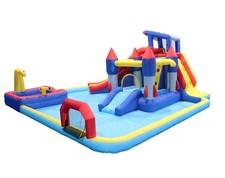 Splash Fun Kids Inflatable Bounce House Water Slide Splash Park Water Gun Pool