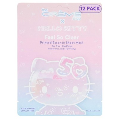The Crème Shop Hello Kitty Feel So Clear Essence Sheet Mask Tea Tree 12ct