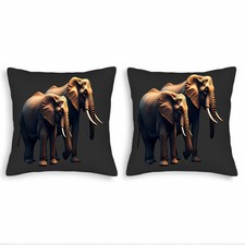 Set of 2 Throw Pillow Covers 18x18in - Elegant Textured Pattern Design