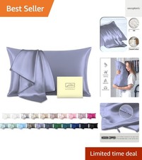Natural Mulberry Silk Pillowcase for Hair and Skin Standard Size 20"X 26" wit...