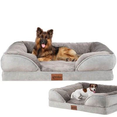 ECOSA Orthopädisches Hundebett flauschig Ergonomisches Hundesofa Hundecouch Hundekorb