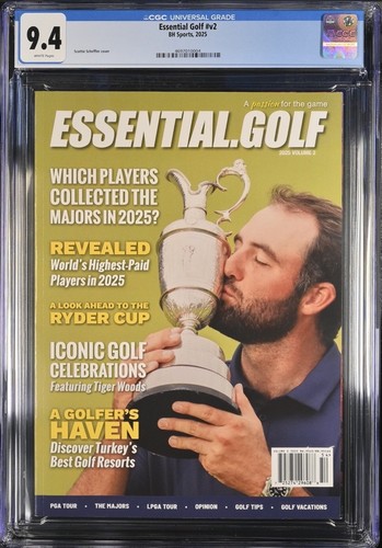 SCOTTIE SCHEFFLER RARE COVER 2025 ESSENTIAL GOLF MAG USA PGA GOLF CGC 9.4