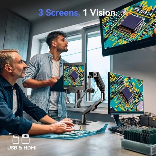 TOMLOV 10" LCD 2000X HDMI Digital Mikroskop Flex Arm Lötmikroskop Erwachsene - Bild 28 von 40