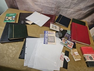 Stamp Collecting Accessories Lot Albums Stock Pages Coin Album