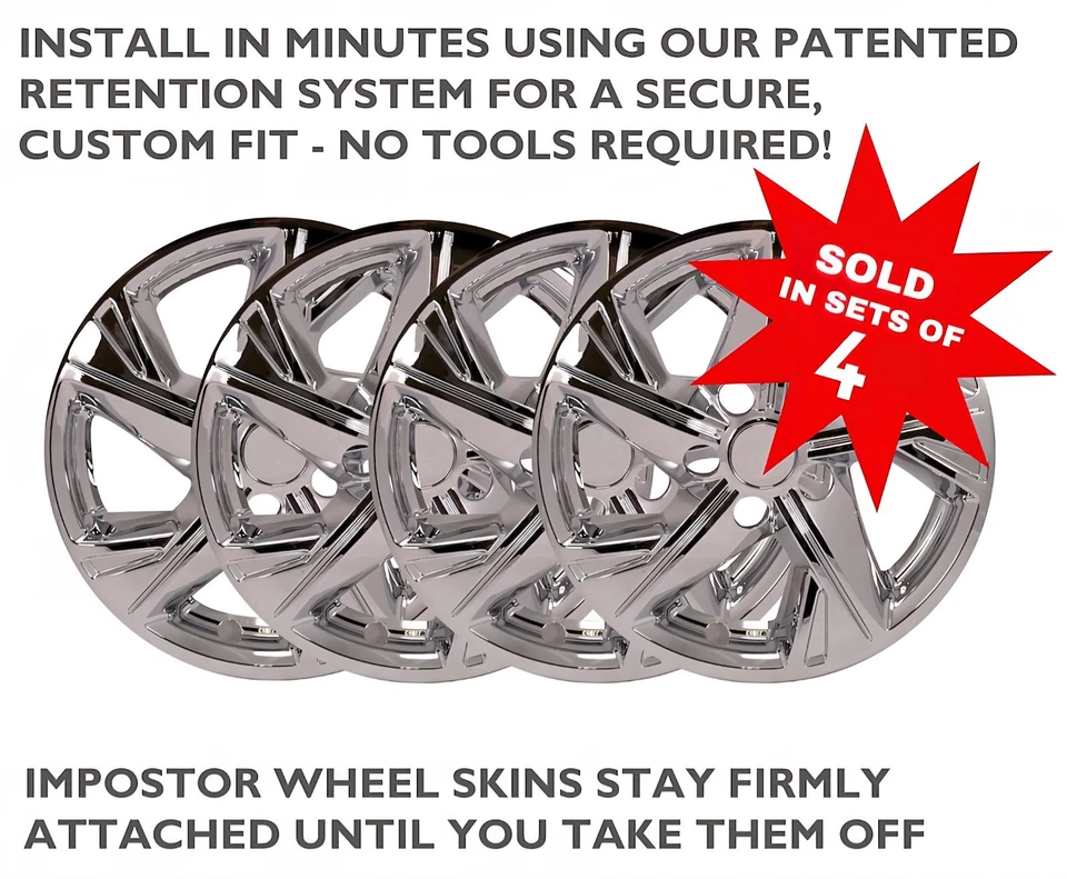 Set of 4  16 inch Chrome Alloy Wheel Covers for 2020-2023 Hyundai Sonata  Foto 2 de 4