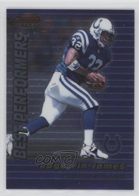 1999 Bowman's Best Best Performers Edgerrin James #98 Rookie RC HOF 0zt5