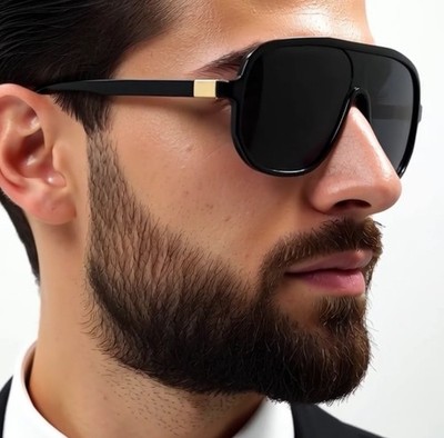 Gafas de Sol Lentes de Moda Fashion Oversize Large Black Lenses Miami Sunglasses