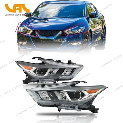 Headlight Assembly For Nissan Maxima 2016-2018 LED Set Driver and Passenger Side