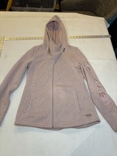 Women Full Zip Pink Calvin Klein Performance Hoodie 100 Polyester Small