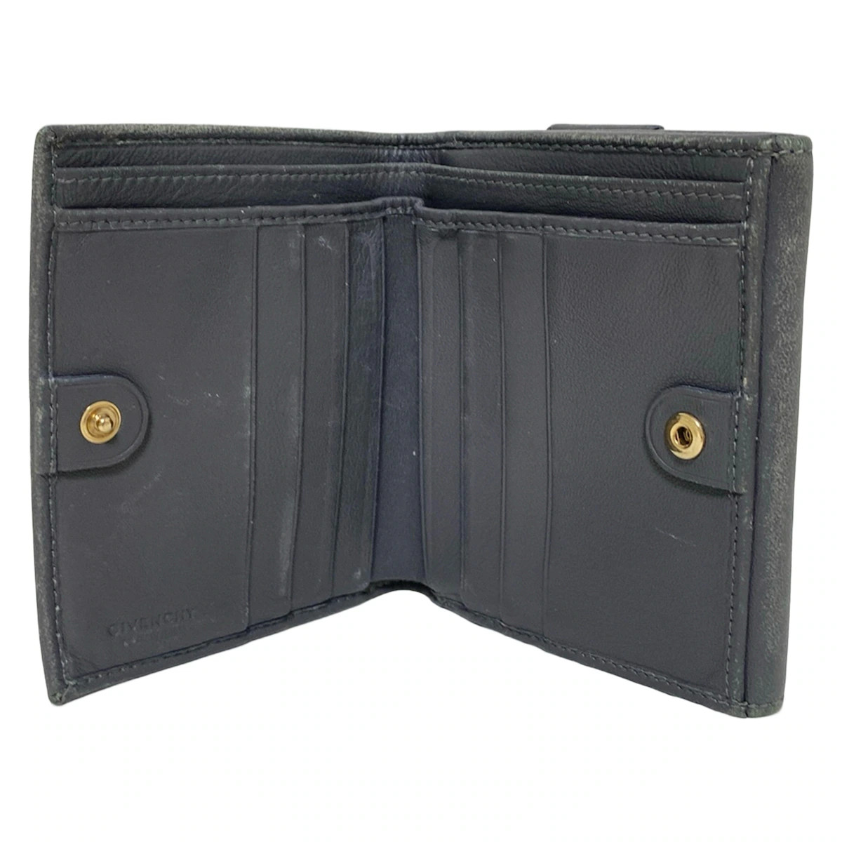 GIVENCHY - Dark Gray Leather Double-hook Wallet - image 3