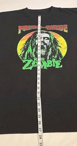 Rob Zombie Freaks On Parade 2023 Tour Shirt Men's Solid Black Size 3XL - Picture 5 of 6