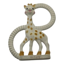 🍉 Vulli Sophie La Girafe Giraffe Natural Rubber Teether Ring Toy EUC - A2