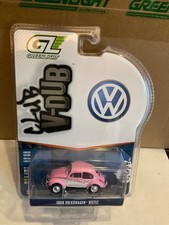 Greenlight  1:64 Club V - Dub 1950 Volkswagen Beetle PINK & WHITE Botanical