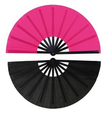 13 Inch Large Folding Hand Fan-Clacking Fans for Line Dancing,Rave Popping Fa...