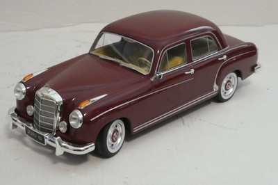 KK-SCALE MERCEDES BENZ 220 S DUNKELROT; ROTBRAUN LIMITIERT 750  1:18  TOP