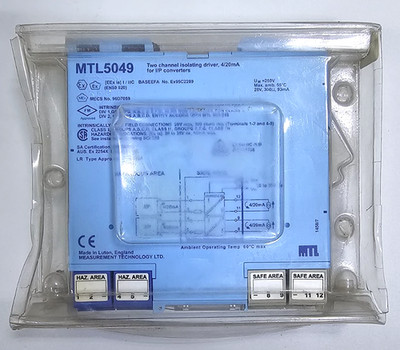 Measurement Technology MTL5049 Two-Channel Isolating Driver | 4/20mA for I/P Con