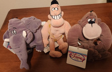 Disney George of the Jungle 8" Plush Bean Bag Set of 3