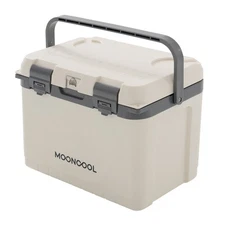 MOONCOOL Insulated Cooler Box 16QT Capacity Camping Picnic Portable Coolbox 72H