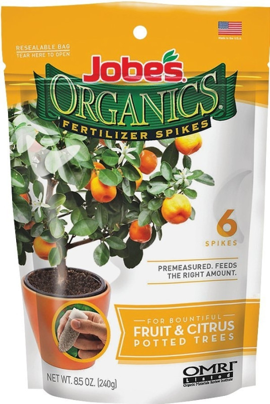 Jobe Organics 04226, Fertilizer Spikes, For Fruit & Citrus, 6 Spikes