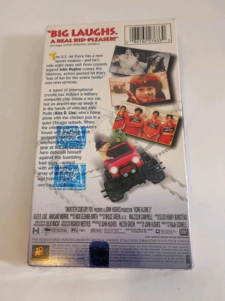 Home Alone 3 (VHS, 1998) Movie Video Christmas Holiday VCR Tape New Sealed - Image 2 of 4