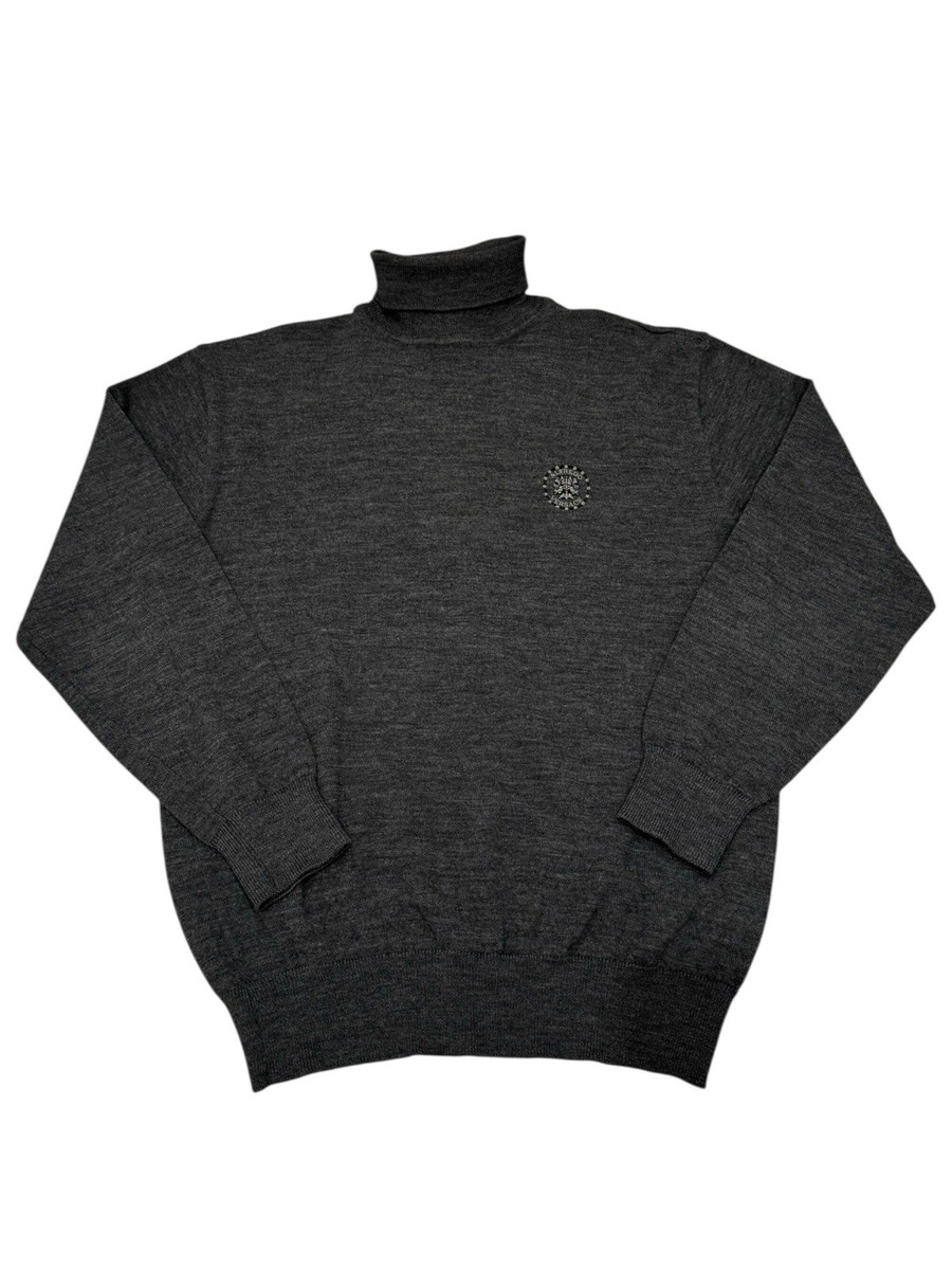 Vintage Alfredo Versace Turtleneck Sweater Mens L Italy 100 Old