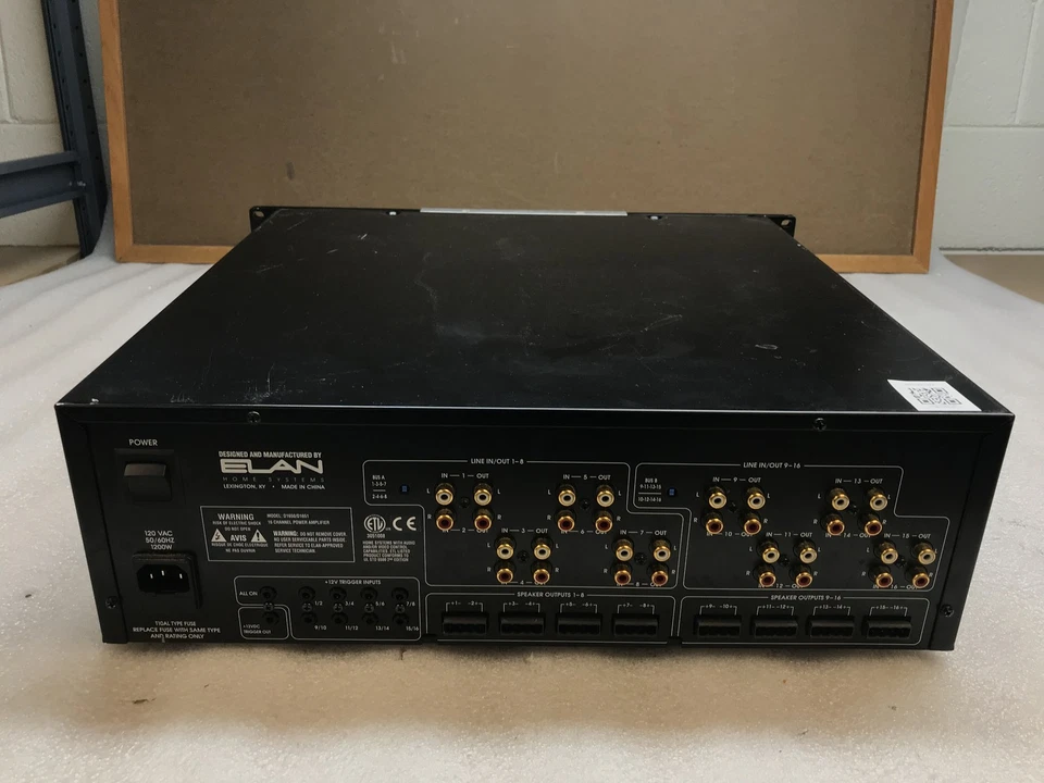 AMPLIFICADOR DE POTENCIA DIGITAL 16 CANALES ELAN D1650/D1651 Probado y Funcional Foto 4 de 4