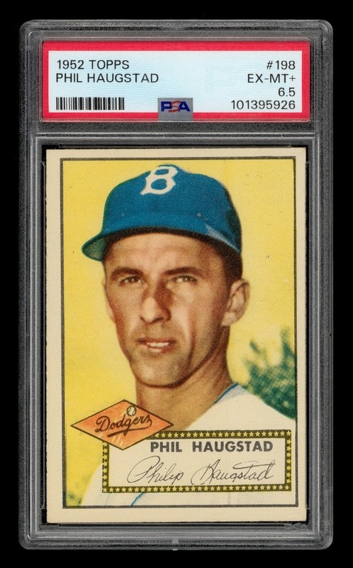 1952 Topps Set-Break #198 Phil Haugstad PSA 6.5 EX-MT+