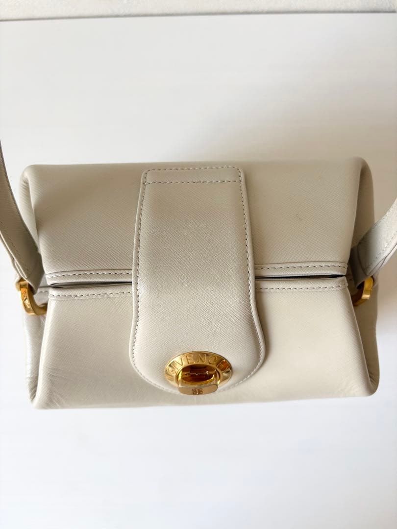 Givenchy leather band vintage bag beige used thumbnail 6