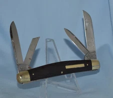 RARE VINTAGE ROBERT KLAS  KISSING CRANE EBONY WOOD CONGRESS KNIFE "GERMANY"