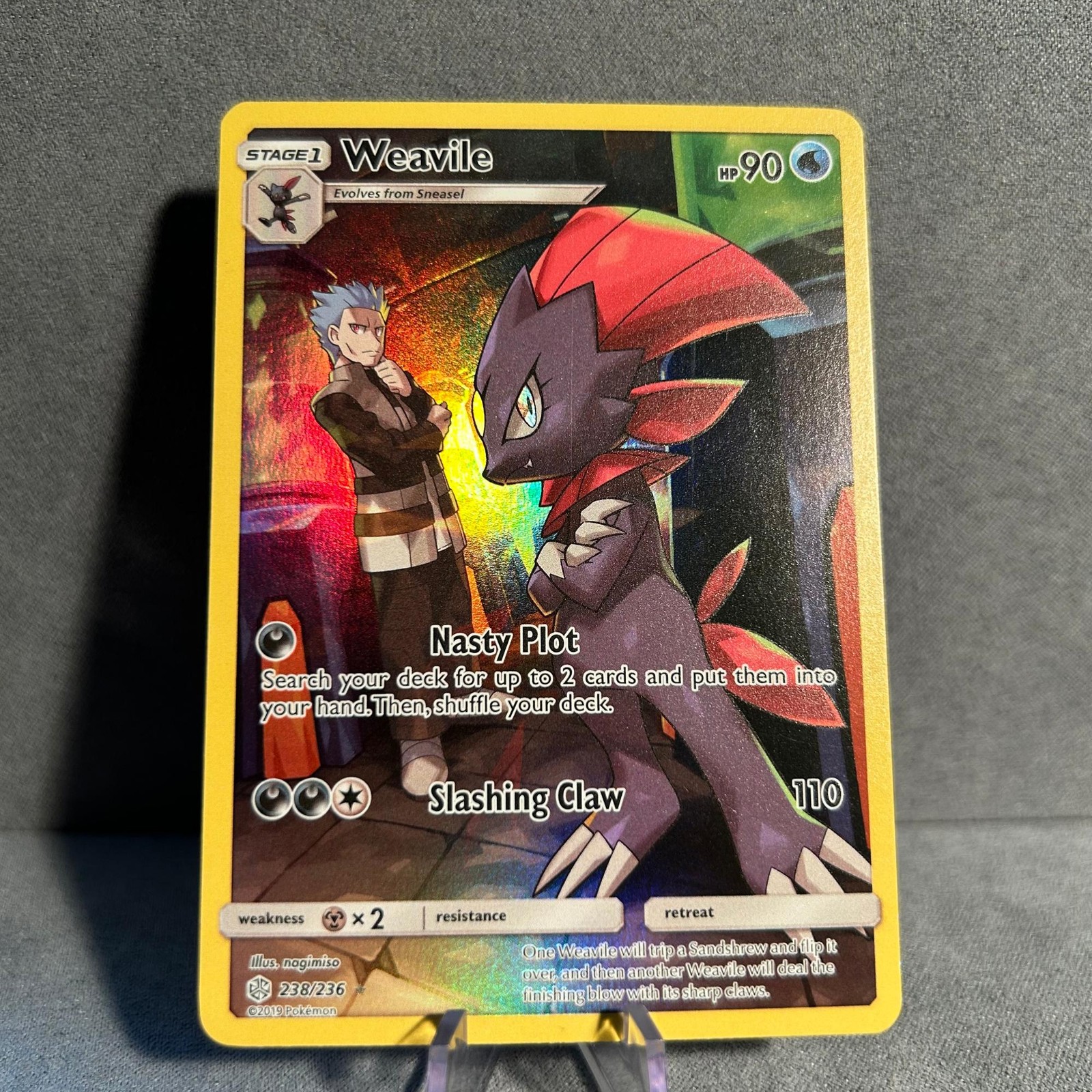 Weavile 238/236 Cosmic Eclipse Pokemon NM