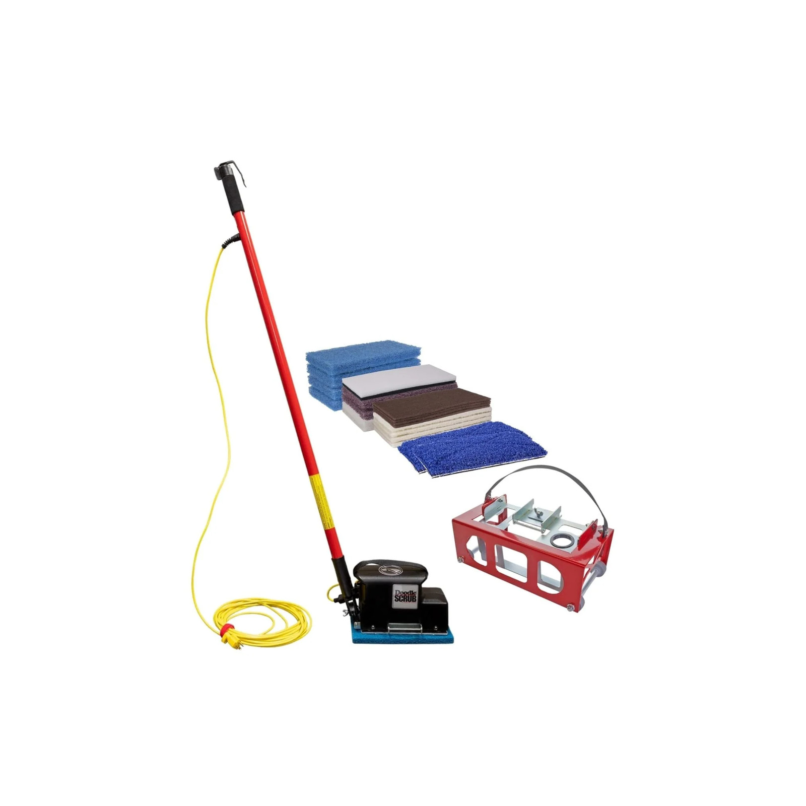TTS Products Square Scrub Doodle Scrub Deluxe - 27 Count Cleaning Brush with Ver