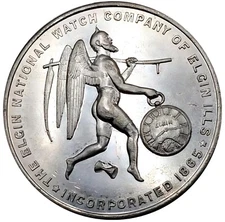 (1873) Elgin IL-EL 6Kwm (R-6) Elgin National Watch Co Merchant Token