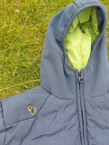 Luke Junior gefütterte Jacke Alter 10-11 Jungen Hoodie Kapuze Sport blau grau - Bild 2 von 9