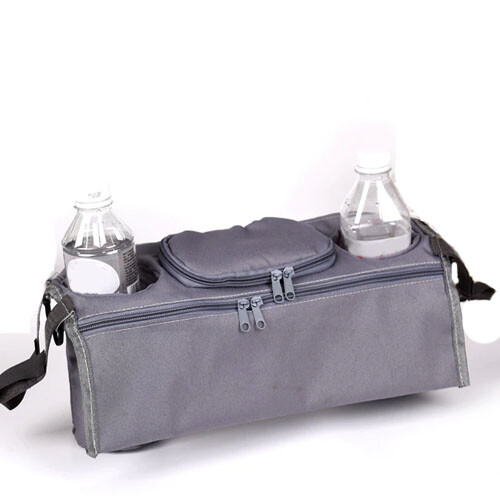 Carrito De Bebé Universal GRIS Organizador Bolsa Soporte Para Bebidas Geocaching