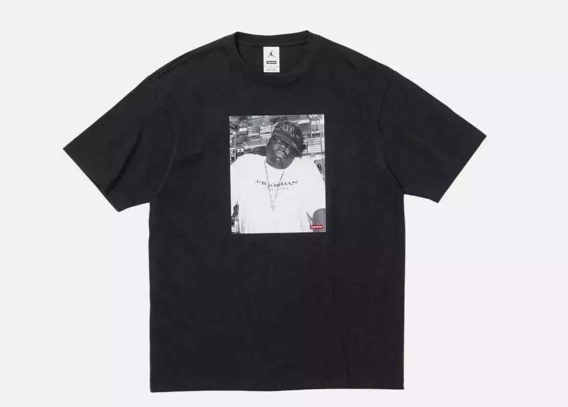 Haut photo noir Supreme Jordan Biggie S/S taille XXlarge XXL à la main