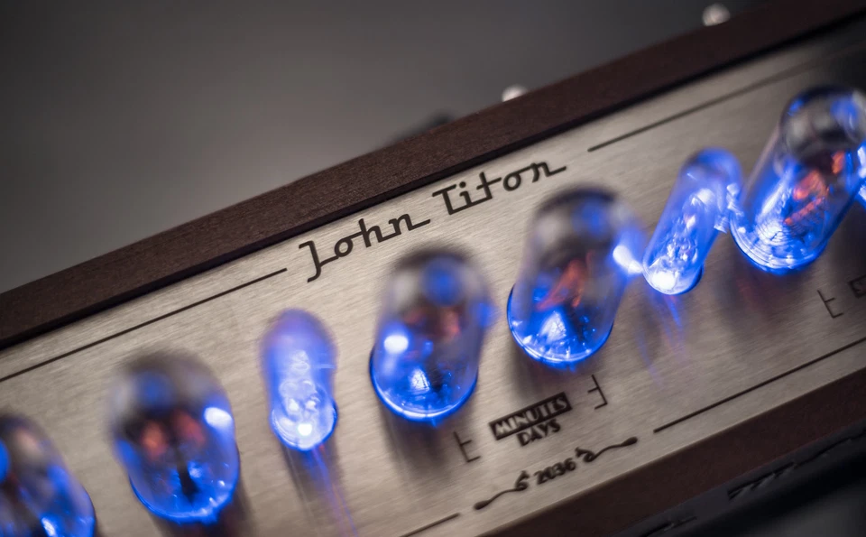 IN-14 Fine Grid Nixie Tubes Clock in Wooden Case 12/24H SlotMachine GRA & AFCH - Image 3 of 4